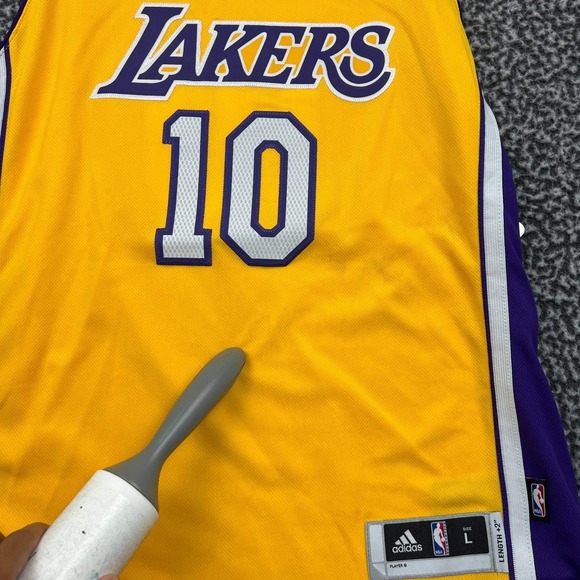 Los Angeles Lakers Nash #2 Jersey Shirt‎ Youth Large 14-16 Adidas Sleeveless New - Picture 4 of 8